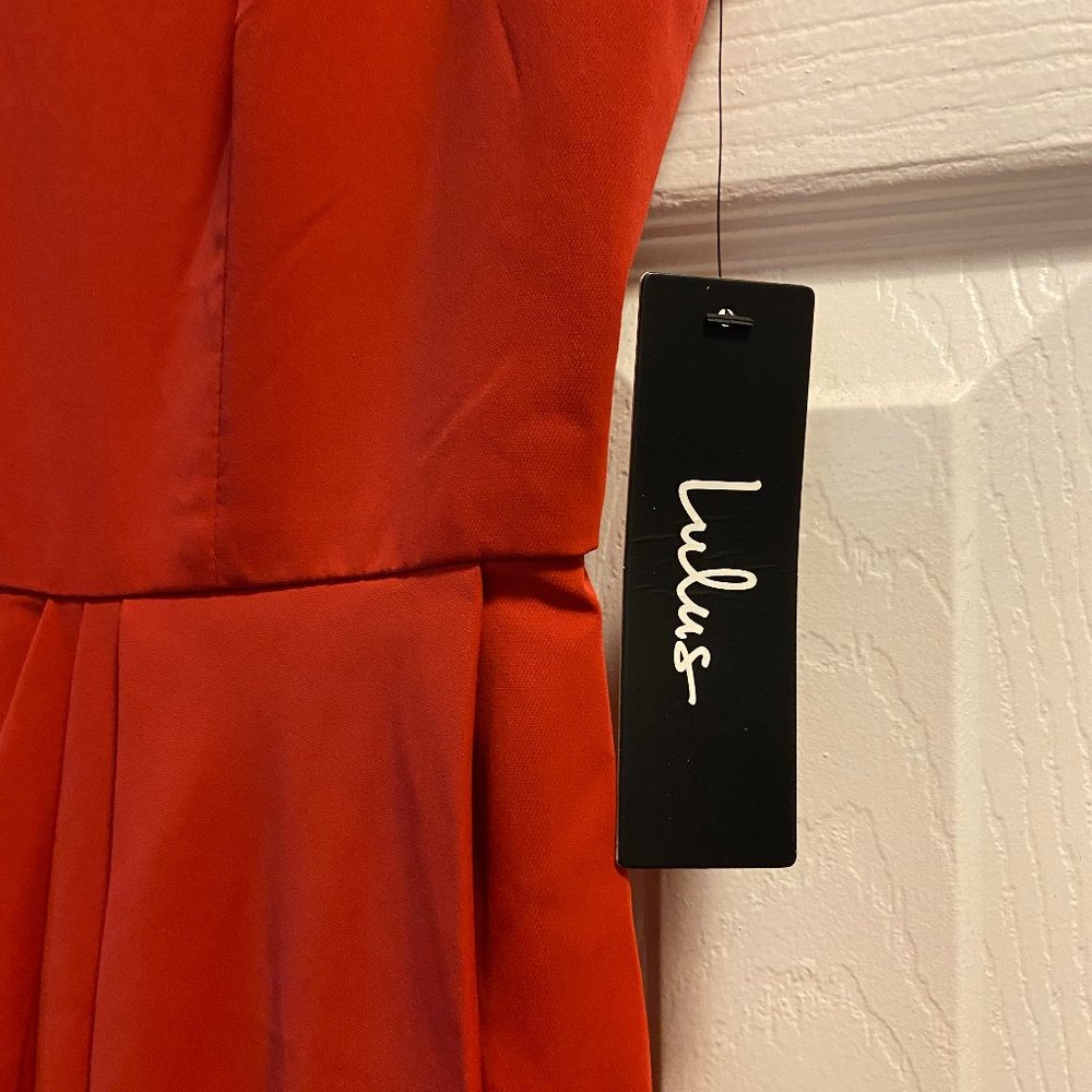 Lulus Reinette Rust Red Midi Dress